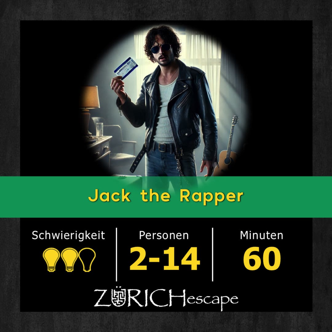 Jack Th Rapper URBANmission: Jack the Rapper in Zürich | Indoor Escape Game